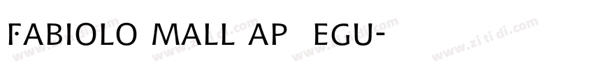 FabioloSmallCap Regu字体转换